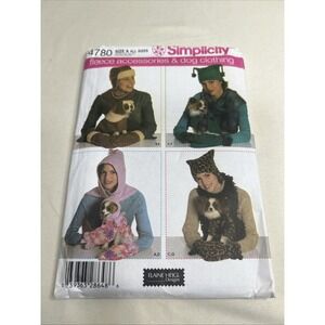Simplicity 4780 Fleece Accessories & Dog Clothing Matching Pet Owner UNCUT 2004